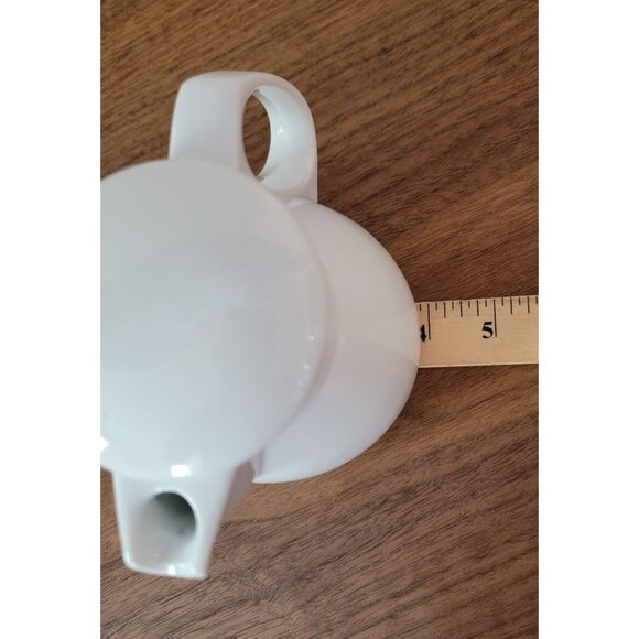Bauscher Weiden Germany White Porcelain Art Deco Minimalist Tea Pot With Lid - Picture 9 of 9